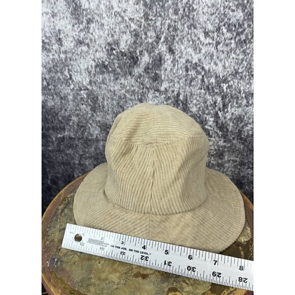 Vintage style bucket hat grandpacore velveteen corduroy tan fall winter cozy - Picture 7 of 11